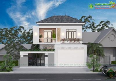 Mẫu nhà biệt thự hiện đại 2 tầng đẹp